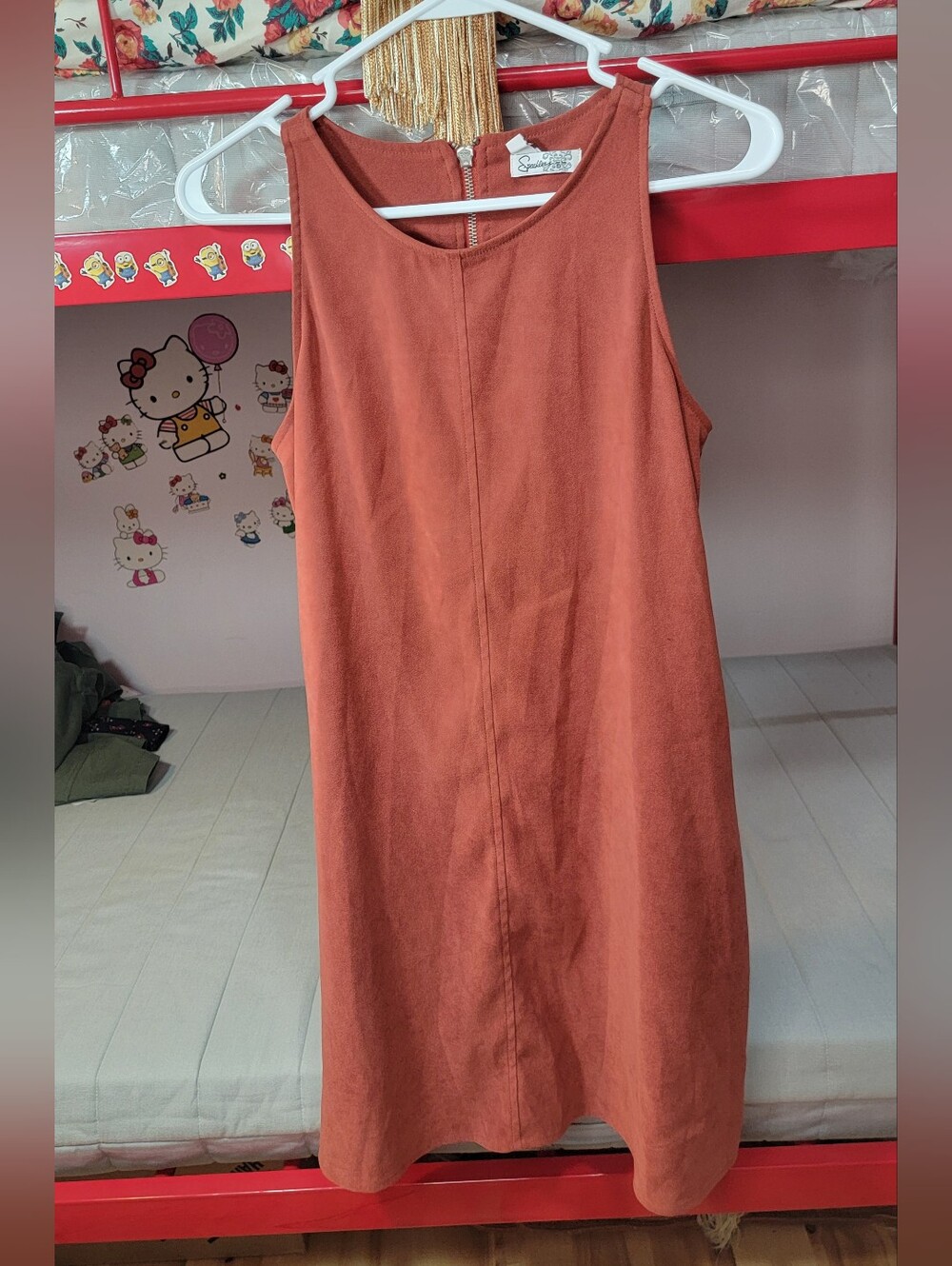 Speechless Rust Sleeveless Midi Shift Dress Size Small
